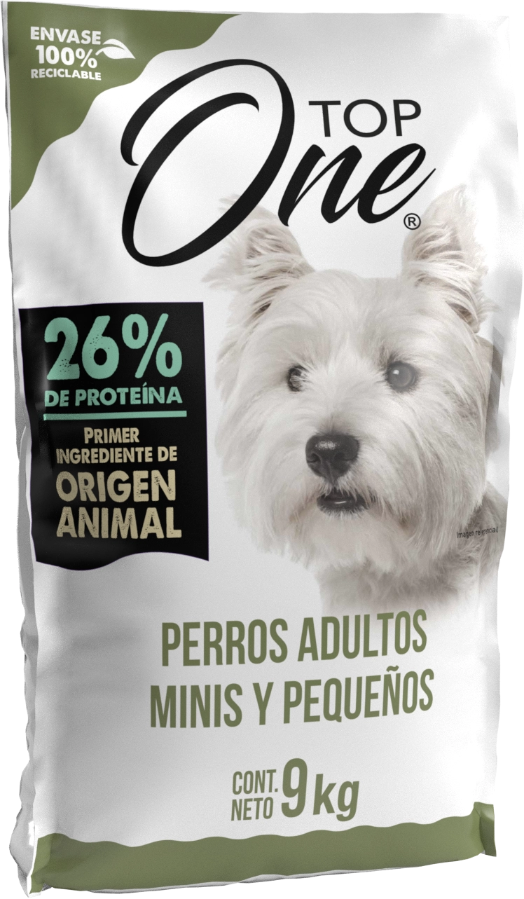 Envase  perro mini Top One